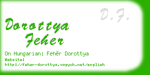 dorottya feher business card