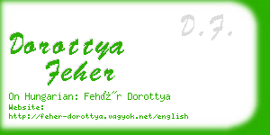 dorottya feher business card